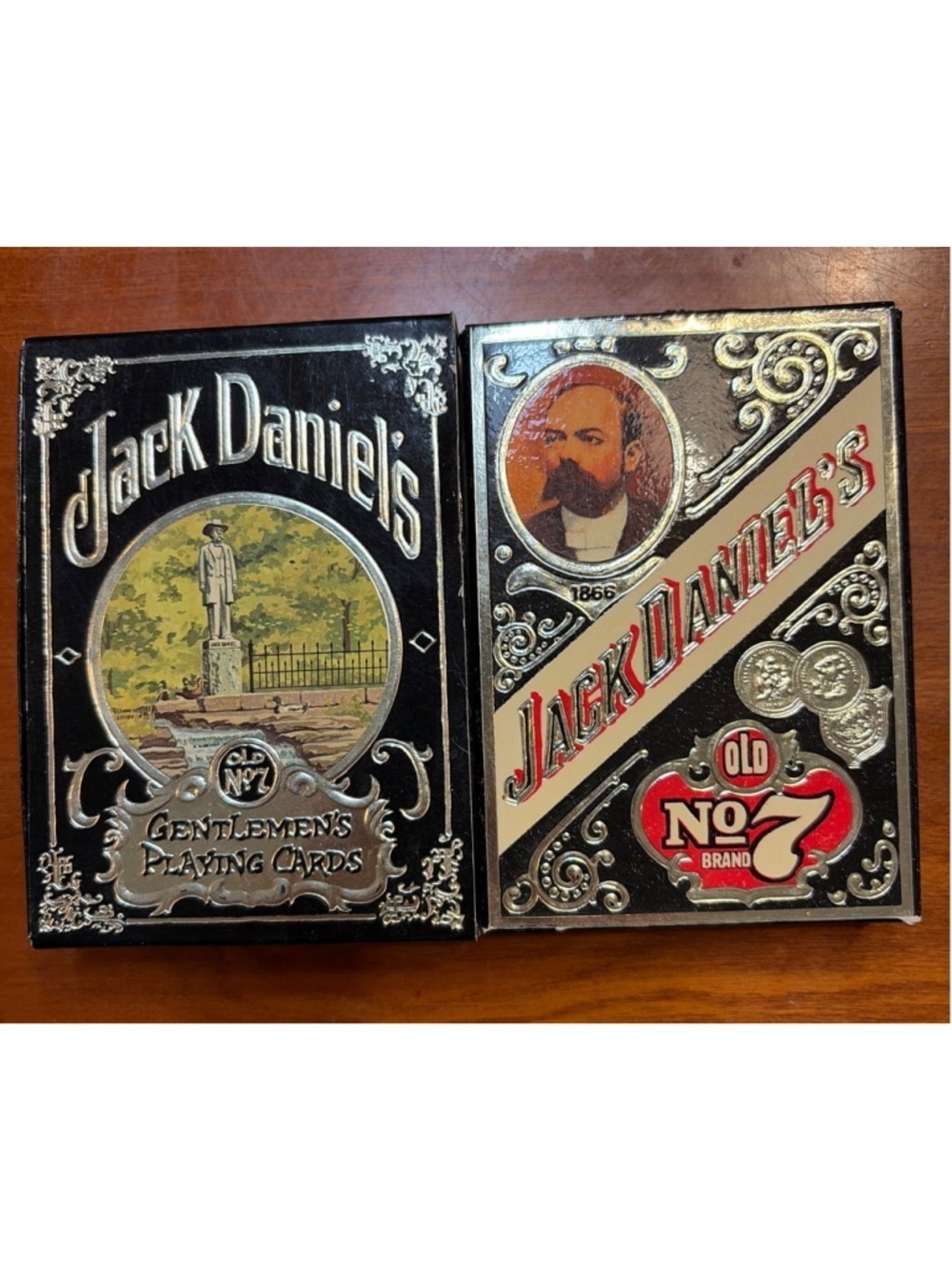 Collectibles- Jack Daniel's Black & Gold Playing Cards One Size set of 2 packs
